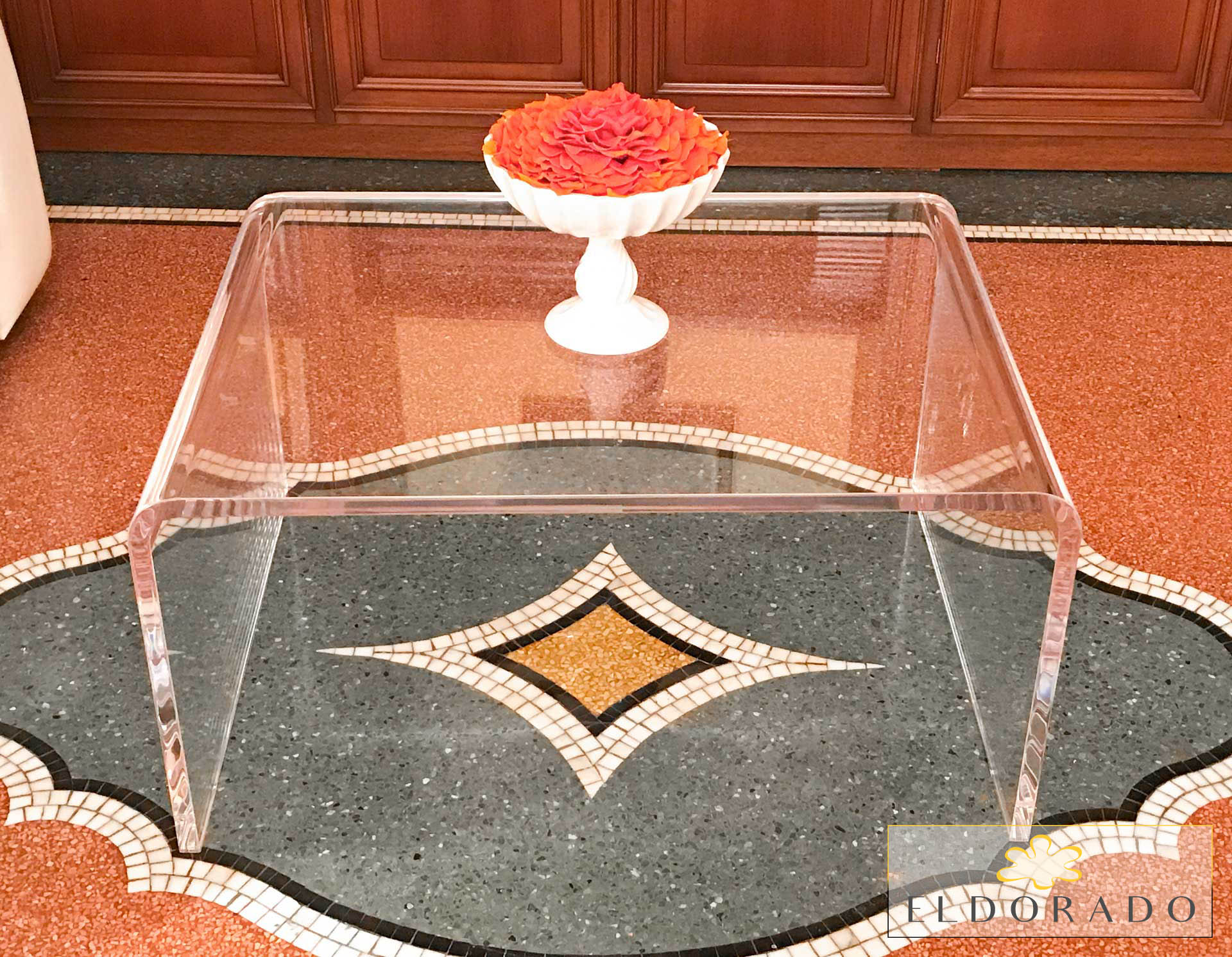 Tavolino in plexiglass PONTE cm 80 x 60 h.40 